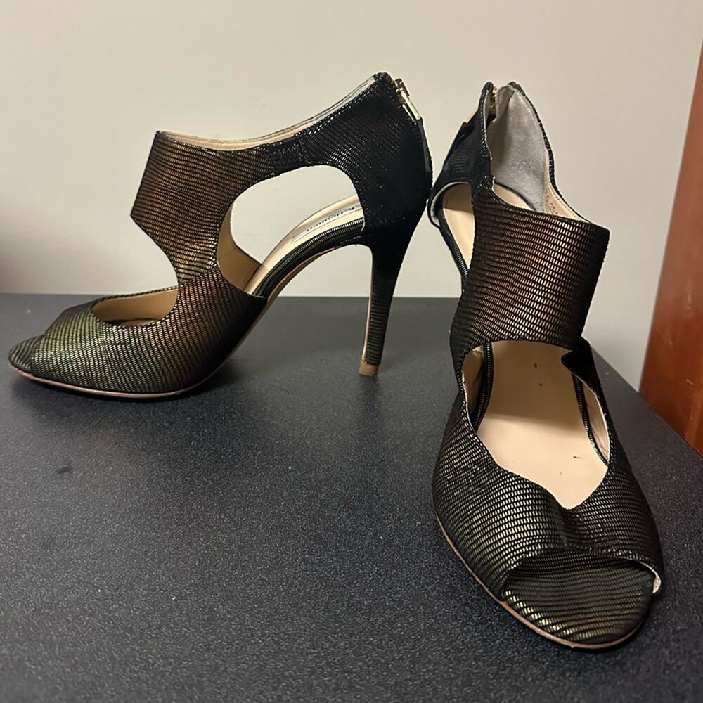 LK Bennett Metallic Black and Gold Heels - Picture 6 of 12